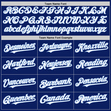Load image into Gallery viewer, Custom Royal White-Light Blue Bomber Full-Snap Varsity Letterman Hoodie Jacket