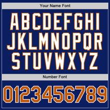 Load image into Gallery viewer, Custom Royal Texas Orange-White Bomber Full-Snap Varsity Letterman Two Tone Hoodie Jacket