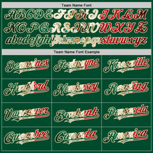 Load image into Gallery viewer, Custom Kelly Green Vintage Mexican Flag Cream-Black Bomber Full-Snap Varsity Letterman Hoodie Jacket