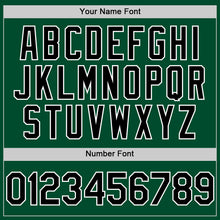 Load image into Gallery viewer, Custom Kelly Green Black-White Bomber Full-Snap Varsity Letterman Hoodie Jacket