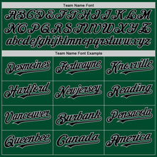 Load image into Gallery viewer, Custom Kelly Green Black-Gray Bomber Full-Snap Varsity Letterman Hoodie Jacket
