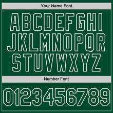 Load image into Gallery viewer, Custom Kelly Green White Bomber Full-Snap Varsity Letterman Hoodie Jacket