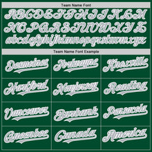 Load image into Gallery viewer, Custom Kelly Green Gray-White Bomber Full-Snap Varsity Letterman Hoodie Jacket