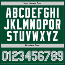 Load image into Gallery viewer, Custom Kelly Green Gray-White Bomber Full-Snap Varsity Letterman Hoodie Jacket