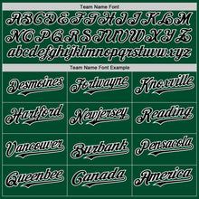 Load image into Gallery viewer, Custom Kelly Green Black-White Bomber Full-Snap Varsity Letterman Two Tone Hoodie Jacket