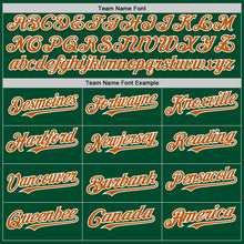 Load image into Gallery viewer, Custom Kelly Green Texas Orange-White Bomber Full-Snap Varsity Letterman Two Tone Hoodie Jacket