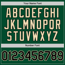 Load image into Gallery viewer, Custom Kelly Green Black-Cream Bomber Full-Snap Varsity Letterman Two Tone Hoodie Jacket