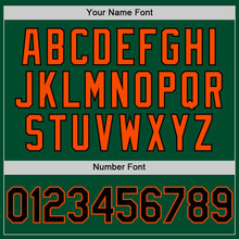 Load image into Gallery viewer, Custom Kelly Green Black-Orange Bomber Full-Snap Varsity Letterman Two Tone Hoodie Jacket