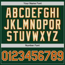 Load image into Gallery viewer, Custom Green Texas Orange-Cream Bomber Full-Snap Varsity Letterman Two Tone Hoodie Jacket