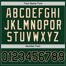 Load image into Gallery viewer, Custom Green Black-Cream Bomber Full-Snap Varsity Letterman Two Tone Hoodie Jacket