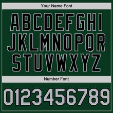 Load image into Gallery viewer, Custom Green Gray-Black Bomber Full-Snap Varsity Letterman Two Tone Hoodie Jacket