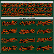 Load image into Gallery viewer, Custom Green Orange-Cream Bomber Full-Snap Varsity Letterman Two Tone Hoodie Jacket