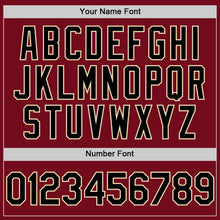 Load image into Gallery viewer, Custom Crimson Black-Cream Bomber Full-Snap Varsity Letterman Hoodie Jacket