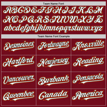 Load image into Gallery viewer, Custom Crimson Black-Orange Bomber Full-Snap Varsity Letterman Hoodie Jacket