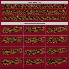 Load image into Gallery viewer, Custom Crimson Black-Old Gold Bomber Full-Snap Varsity Letterman Hoodie Jacket