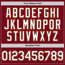 Load image into Gallery viewer, Custom Crimson Black-Orange Bomber Full-Snap Varsity Letterman Hoodie Jacket