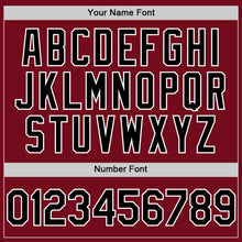 Load image into Gallery viewer, Custom Crimson Black-White Bomber Full-Snap Varsity Letterman Two Tone Hoodie Jacket