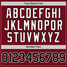 Load image into Gallery viewer, Custom Crimson Black-White Bomber Full-Snap Varsity Letterman Two Tone Hoodie Jacket