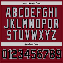 Load image into Gallery viewer, Custom Crimson Black-Gray Bomber Full-Snap Varsity Letterman Two Tone Hoodie Jacket