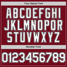 Load image into Gallery viewer, Custom Crimson Black-Gray Bomber Full-Snap Varsity Letterman Two Tone Hoodie Jacket