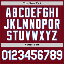 Load image into Gallery viewer, Custom Crimson White-Light Blue Bomber Full-Snap Varsity Letterman Two Tone Hoodie Jacket