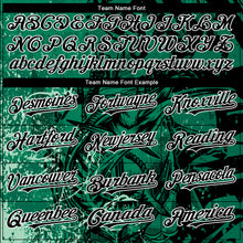 Load image into Gallery viewer, Custom Kelly Green Black-White Barracuda Fish Fishing 3D Bomber Full-Snap Varsity Letterman Hoodie Jacket