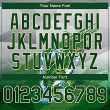 Load image into Gallery viewer, Custom Gray Green-Cream Largemouth Bass Fish Fishing 3D Bomber Full-Snap Varsity Letterman Hoodie Jacket