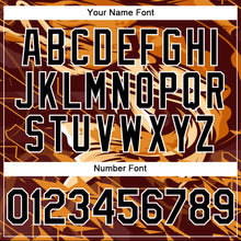 Load image into Gallery viewer, Custom Brown Black-White Largemouth Bass Fish Fishing 3D Bomber Full-Snap Varsity Letterman Hoodie Jacket