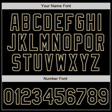 Load image into Gallery viewer, Custom Black Cream Bomber Varsity Letterman Zipper Jacket