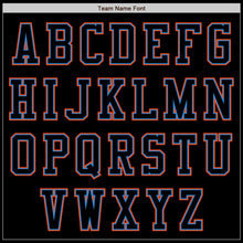 Load image into Gallery viewer, Custom Black Powder Blue-Orange Bomber Varsity Letterman Zipper Jacket