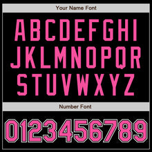 Load image into Gallery viewer, Custom Black Pink-White Bomber Varsity Letterman Zipper Jacket