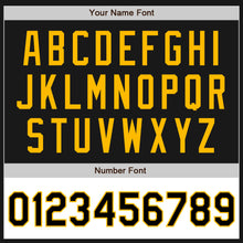 Load image into Gallery viewer, Custom Black Gold-White Bomber Varsity Letterman Two Tone Zipper Jacket