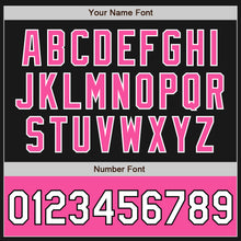 Load image into Gallery viewer, Custom Black Pink-White Bomber Varsity Letterman Two Tone Zipper Jacket