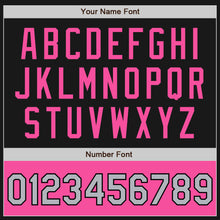 Load image into Gallery viewer, Custom Black Gray-Pink Bomber Varsity Letterman Two Tone Zipper Jacket