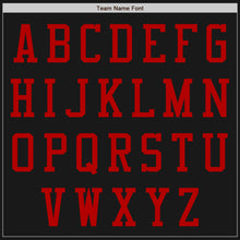 Load image into Gallery viewer, Custom Black Red Bomber Varsity Letterman Two Tone Zipper Jacket