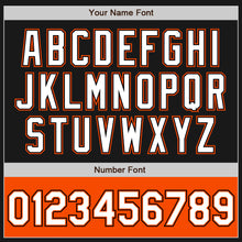 Load image into Gallery viewer, Custom Black White-Orange Bomber Varsity Letterman Two Tone Zipper Jacket