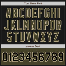 Load image into Gallery viewer, Custom Black Olive-Cream Bomber Varsity Letterman Two Tone Zipper Jacket