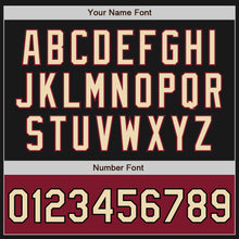 Load image into Gallery viewer, Custom Black Cream-Crimson Bomber Varsity Letterman Two Tone Zipper Jacket