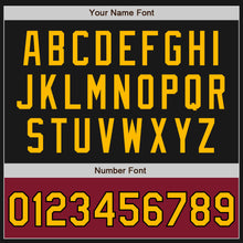 Load image into Gallery viewer, Custom Black Gold-Crimson Bomber Varsity Letterman Two Tone Zipper Jacket