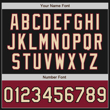 Load image into Gallery viewer, Custom Black City Cream-Crimson Bomber Varsity Letterman Two Tone Zipper Jacket