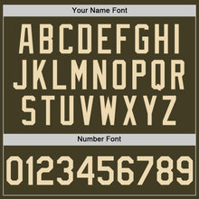 Load image into Gallery viewer, Custom Olive Cream-Black Bomber Full-Snap Varsity Letterman Salute To Service Hoodie Jacket