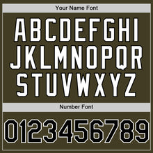 Load image into Gallery viewer, Custom Olive Black-White Bomber Full-Snap Varsity Letterman Salute To Service Hoodie Jacket