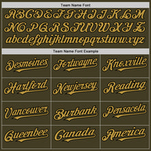 Load image into Gallery viewer, Custom Olive Old Gold-Black Bomber Full-Snap Varsity Letterman Two Tone Salute To Service Hoodie Jacket