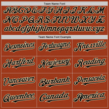 Load image into Gallery viewer, Custom Texas Orange Black-Cream Bomber Full-Snap Varsity Letterman Hoodie Jacket