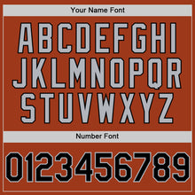 Load image into Gallery viewer, Custom Texas Orange Black-Gray Bomber Full-Snap Varsity Letterman Two Tone Hoodie Jacket