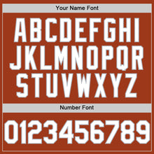 Load image into Gallery viewer, Custom Texas Orange White-Gray Bomber Full-Snap Varsity Letterman Two Tone Hoodie Jacket