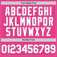 Load image into Gallery viewer, Custom Pink White-Gray Bomber Full-Snap Varsity Letterman Two Tone Hoodie Jacket