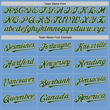 Load image into Gallery viewer, Custom Light Blue Green-Cream Bomber Full-Snap Varsity Letterman Two Tone Hoodie Jacket