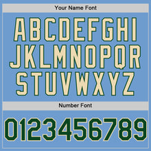 Load image into Gallery viewer, Custom Light Blue Green-Cream Bomber Full-Snap Varsity Letterman Two Tone Hoodie Jacket