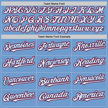 Load image into Gallery viewer, Custom Light Blue Royal-Red Bomber Full-Snap Varsity Letterman Two Tone Hoodie Jacket